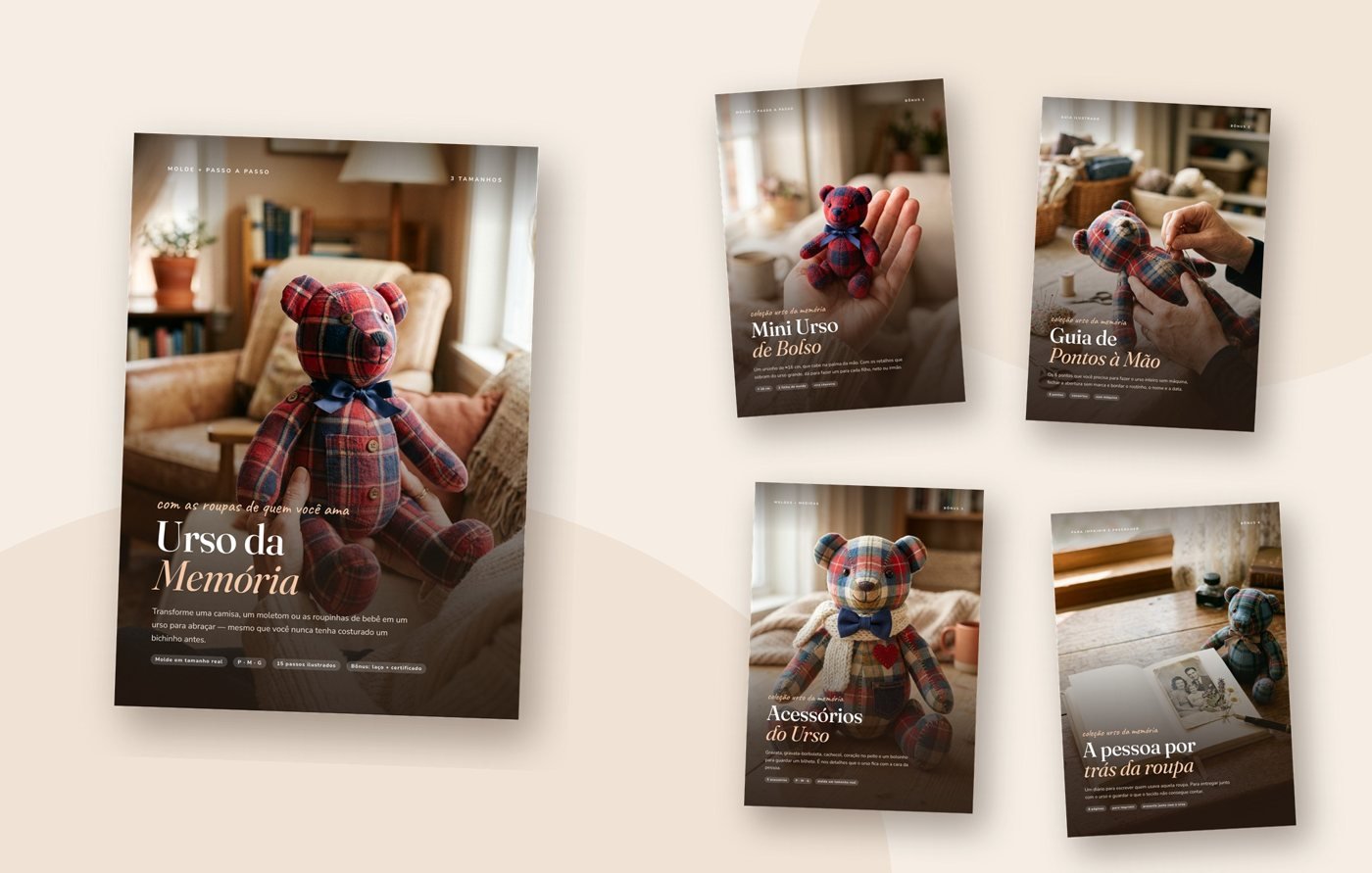Capas do guia Urso da Memória e dos 4 bônus